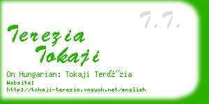 terezia tokaji business card